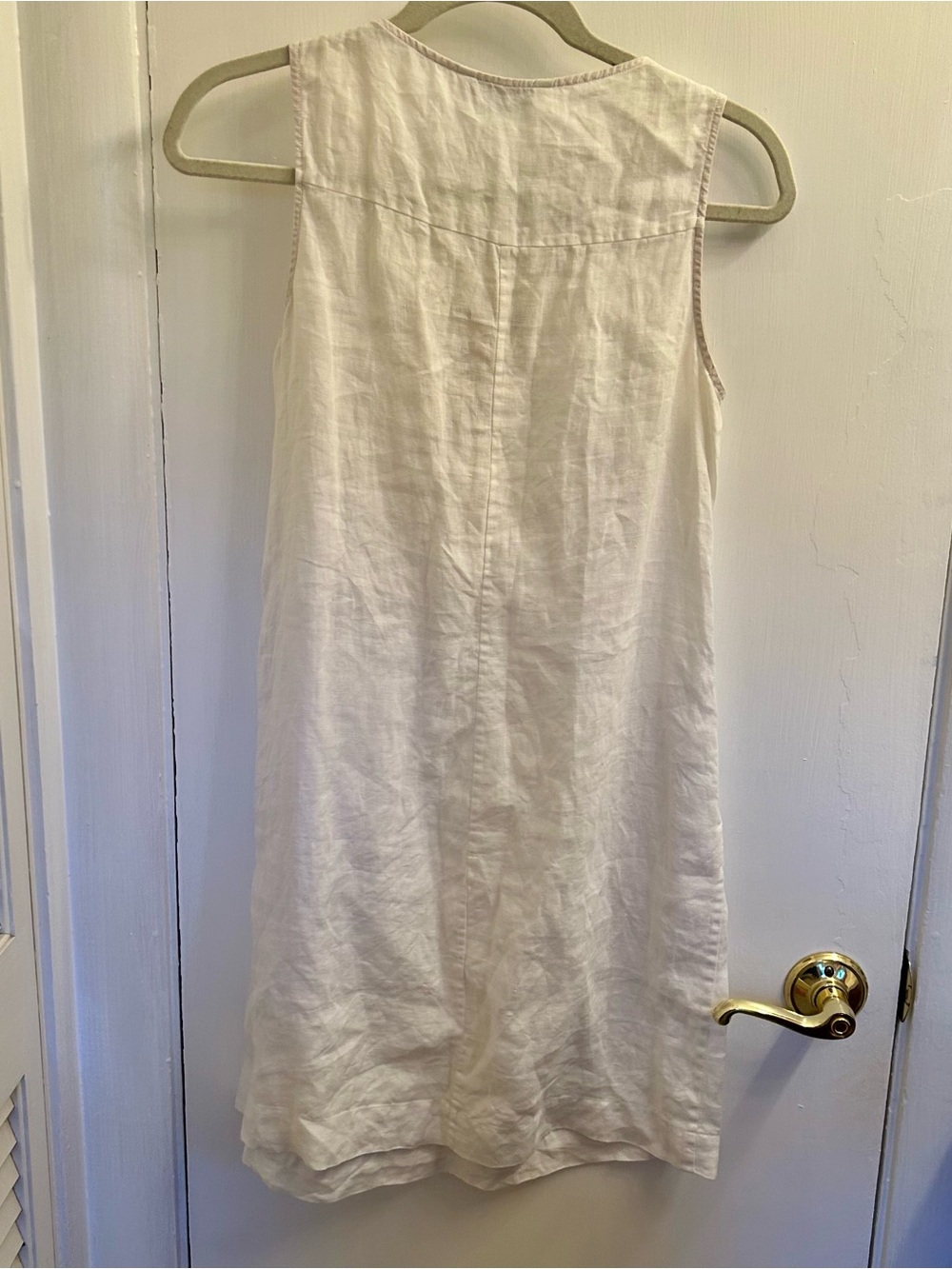Share Boden 100% Linen White Dress Sleeveless Short Lace-Up Beach Womens US 4 - Picture 5 of 6